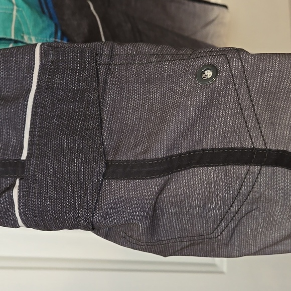 Goodfellow & Co, Shorts, Bermuda, Striped, Teal, Ombre, Lightweight, Velcro Fly - Picture 6 of 10